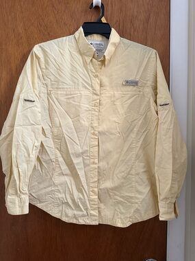 Columbia Pale Yellow Lightweight Long-Sleeve Shirt Jacket
